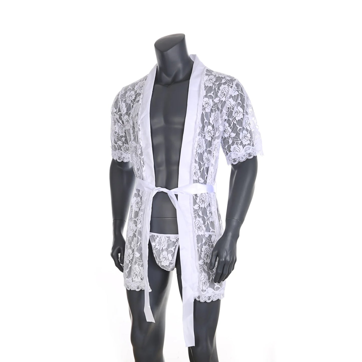 Good Sissy Lace Bathrobe + Panty Set
