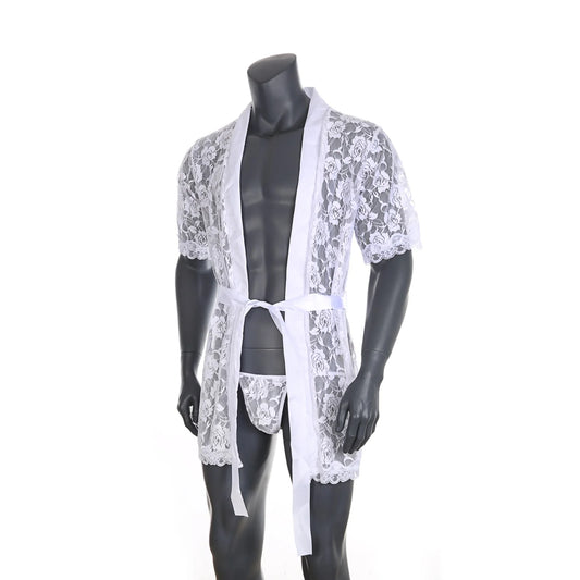 Good Sissy Lace Bathrobe + Panty Set
