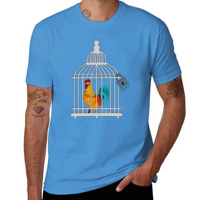 Rooster Chastity Cage Fetish T-Shirt