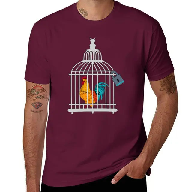 Rooster Chastity Cage Fetish T-Shirt