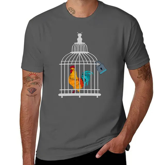 Rooster Chastity Cage Fetish T-Shirt
