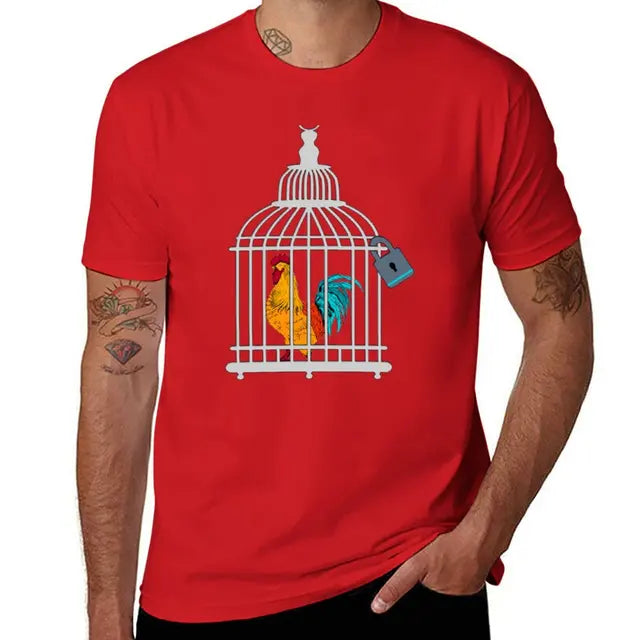 Rooster Chastity Cage Fetish T-Shirt