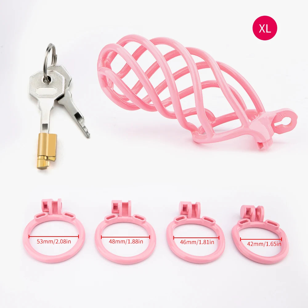 Cyclone Chastity Cage + 4 Rings