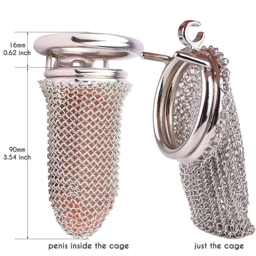 Steel Knight Mesh Chastity Cage