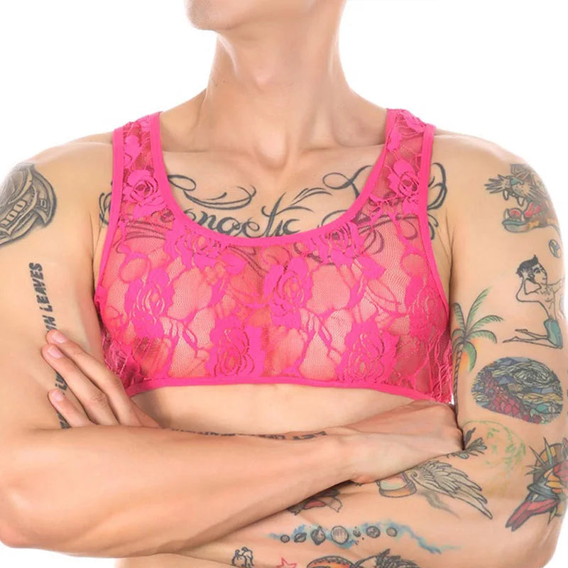 Lace Crop Top Bra for Sissys