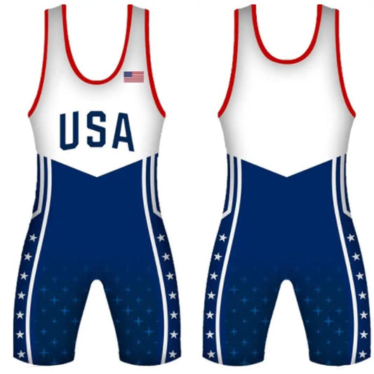 Lycra/Spandes Wrestling Singlet - Team USA