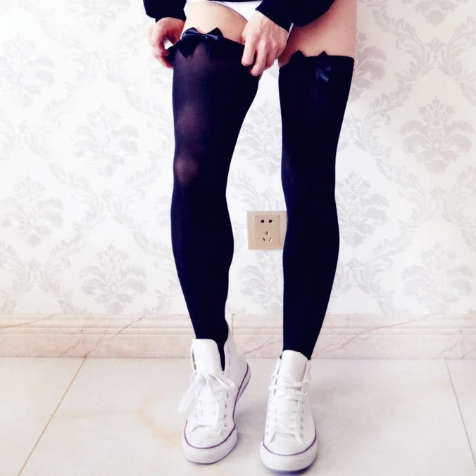 Sissy Sexy Stockings + Bow