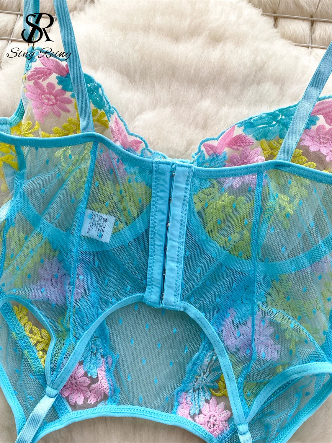 Embroidered Spring Sissy Lingerie 2-Piece