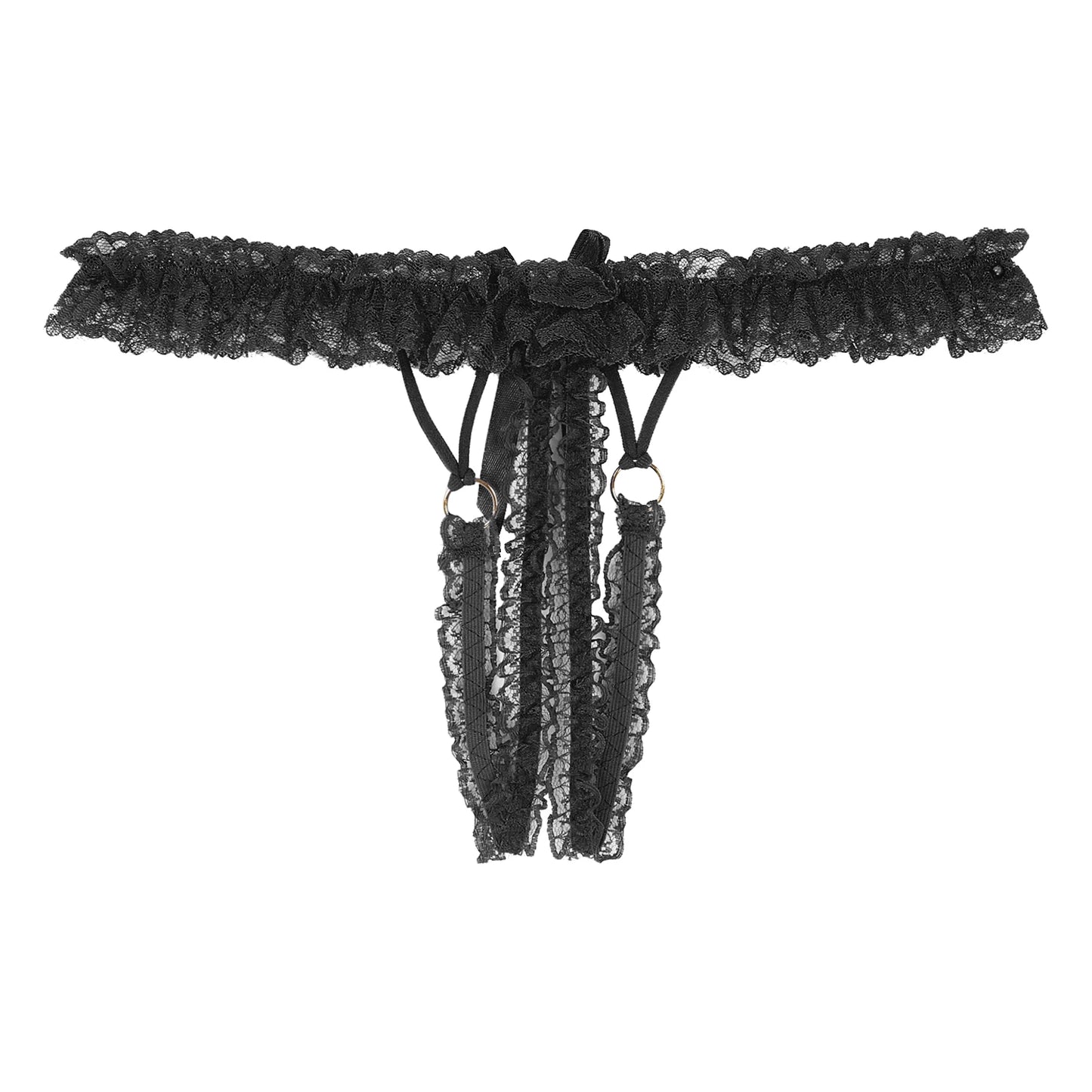 Sissy LingerieLace Crotchless G-string T-back Thongs