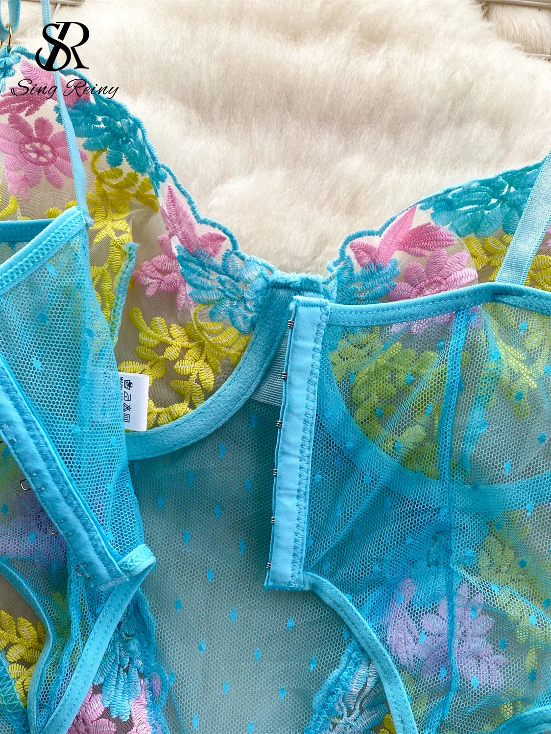 Embroidered Spring Sissy Lingerie 2-Piece