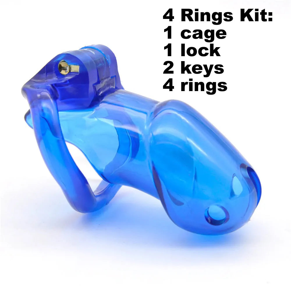 ResinLock Chastity Cage/w 4 Ring Sizes