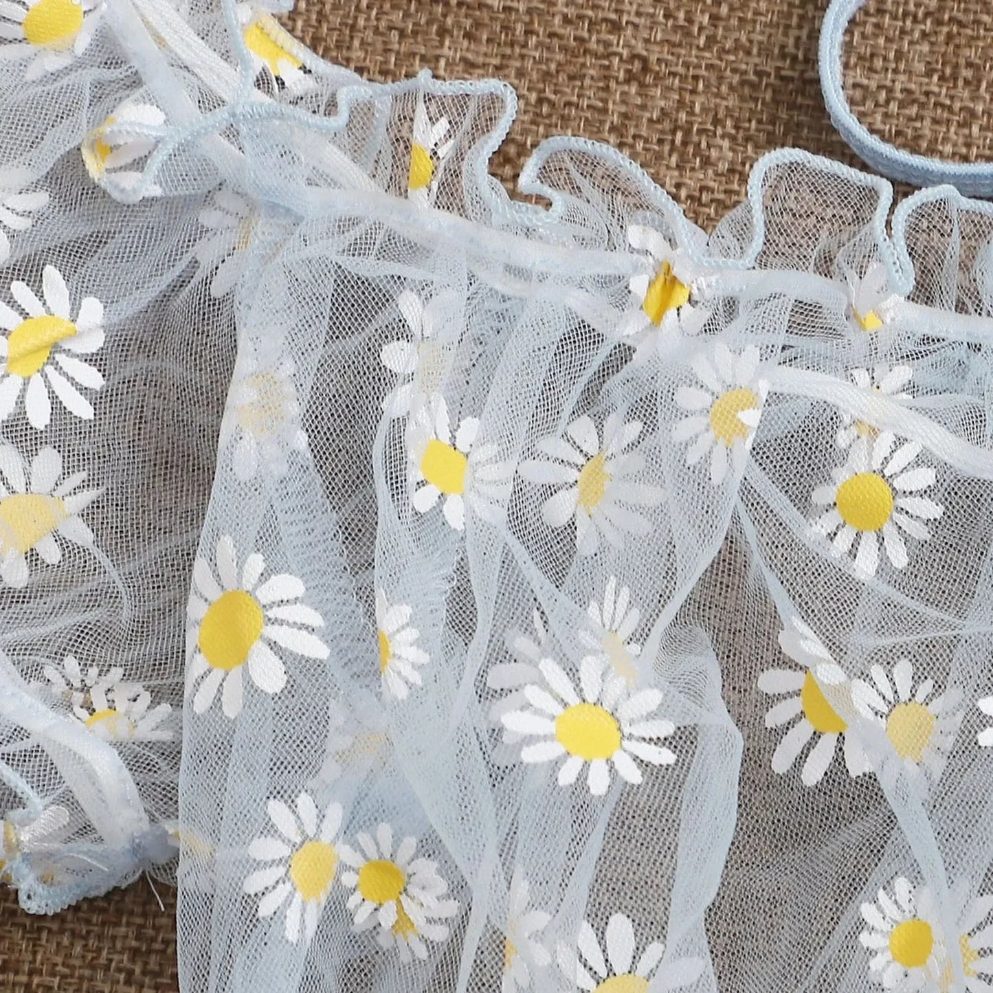 Lace Mesh Fabric Bra + Thong Babydoll Sissy Outfit