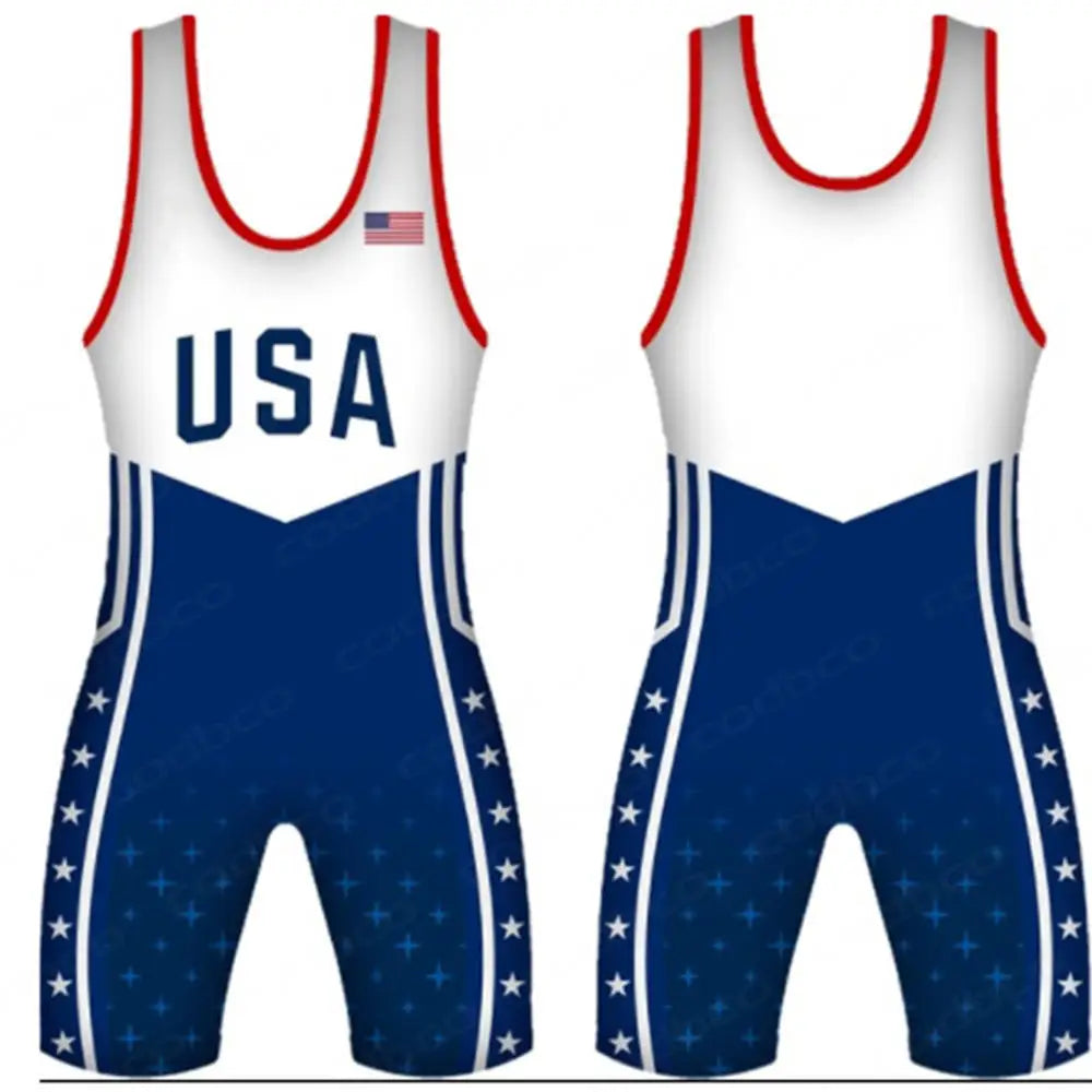 Lycra/Spandes Wrestling Singlet - Team USA