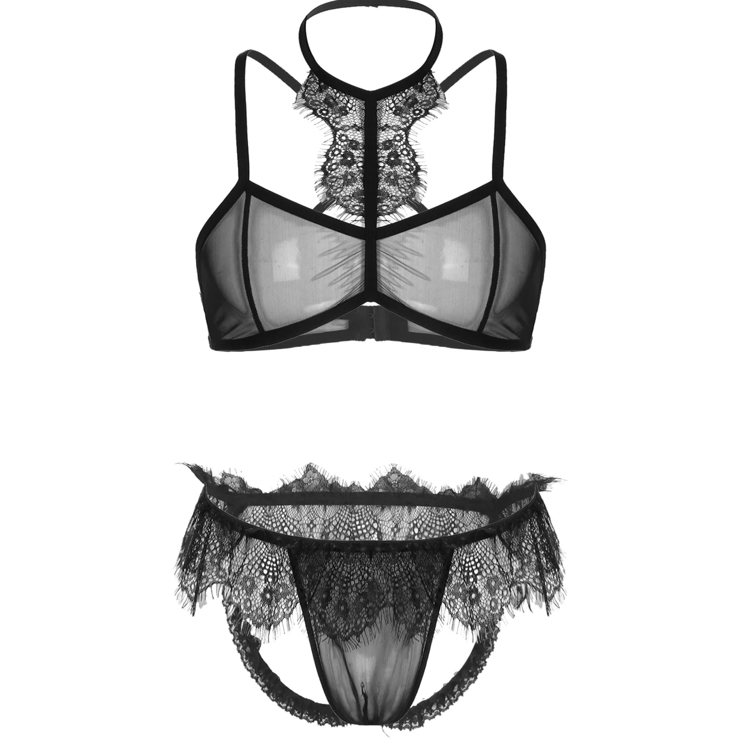 Satin Bra +Panties Lingerie Set