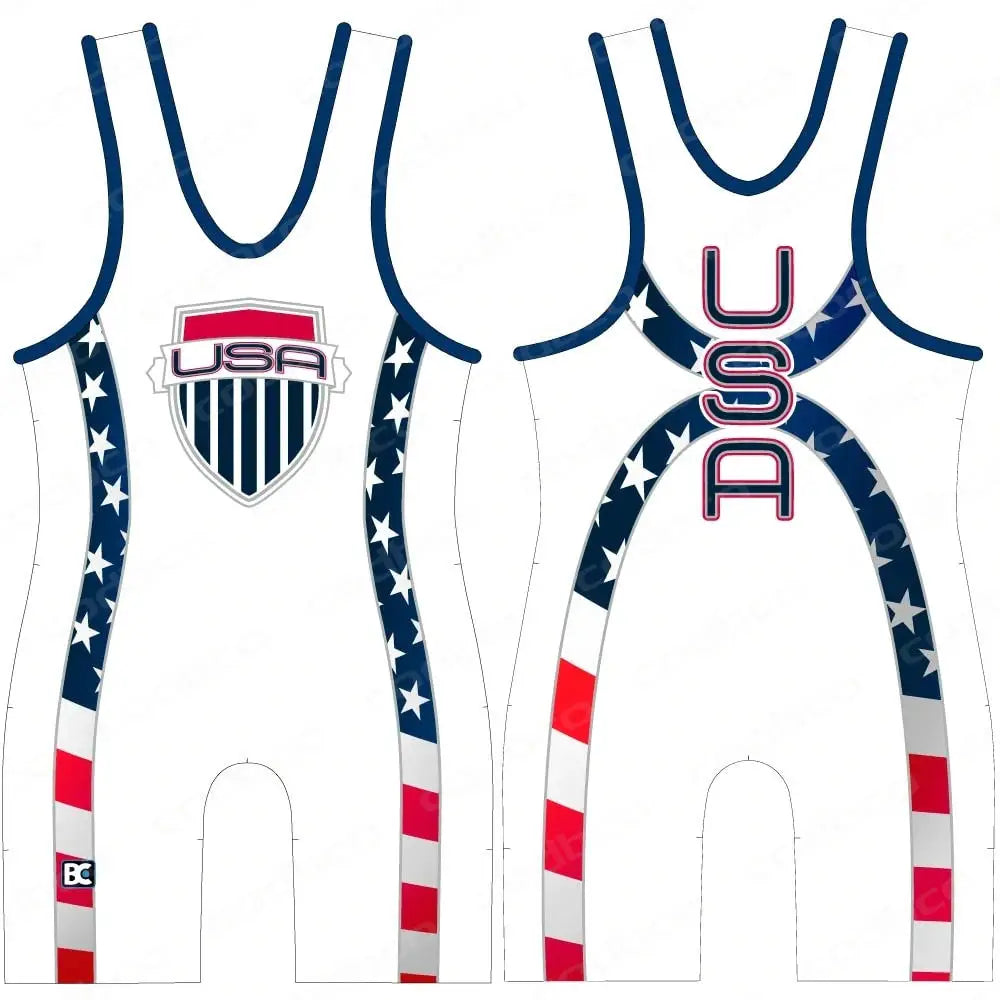 Lycra/Spandes Wrestling Singlet - Team USA