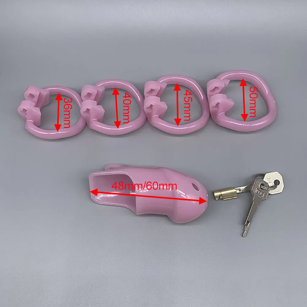ResinLock Chastity Cage/w 4 Ring Sizes