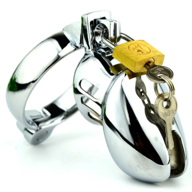 Stainless Steel Cock Cage with Piss Hole