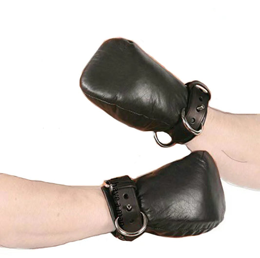 Leather Puppy Mittens