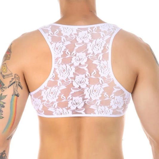 Lace Crop Top Bra for Sissys