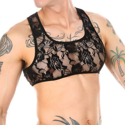Lace Crop Top Bra for Sissys
