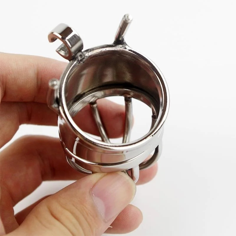 Premium Stainless Steel Chastity Cage W/ Urethral