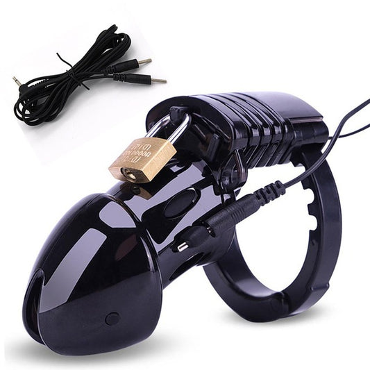Electric Shock Male Chastity Cock Cage
